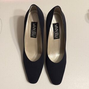 Vaneli Black Classic Square-Toe Pumps